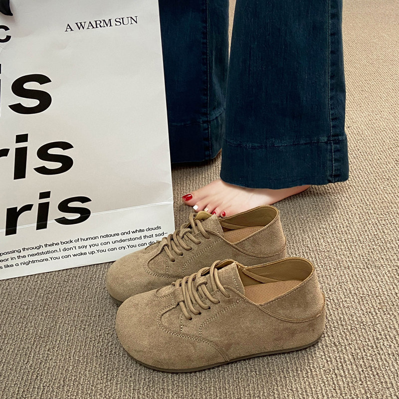 Женская обувь Birkenstock в стиле ретро; новинка 2026 года; весенние кожаные лоферы с внутренней отделкой; повседневные тонкие туфли на плоской мягкой подошве из двух предметов