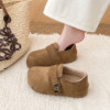 Women's Height-Increasing Birkenstock-Style Shoes, Winter 2025, Plush Loafers, Soft Thick Soles, Suitable for Pregnant Women