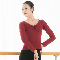  Dance clothes Womens practice clothes Slim-fit dance dance clothes Body training clothes Spring body clothes Modern dance tops