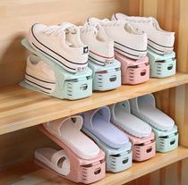  Layered shoe rack Finishing shoe cabinet storage artifact space-saving dormitory double-layer shelf Shoe holder shoe storage rack