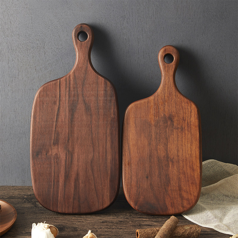 Cut fruit cutting board Solid wood bread board Black walnut whole wood Paint-free non-food board Steak board Pallet Mini side dish board