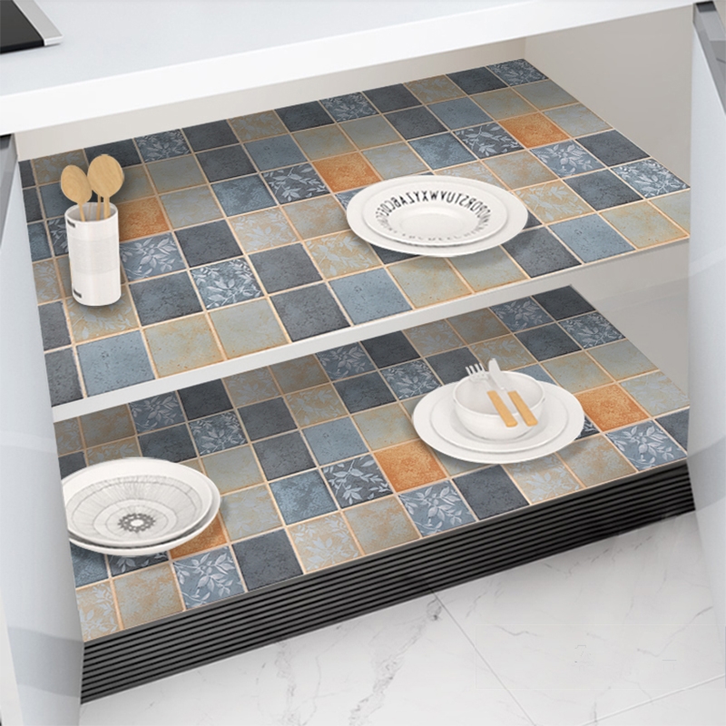 Drawer cushion cupboard cabinet kitchen cabinet waterproof oil and mold anti-mildew self-sticking cabinet shoe cabinet household moisture-proof sticker