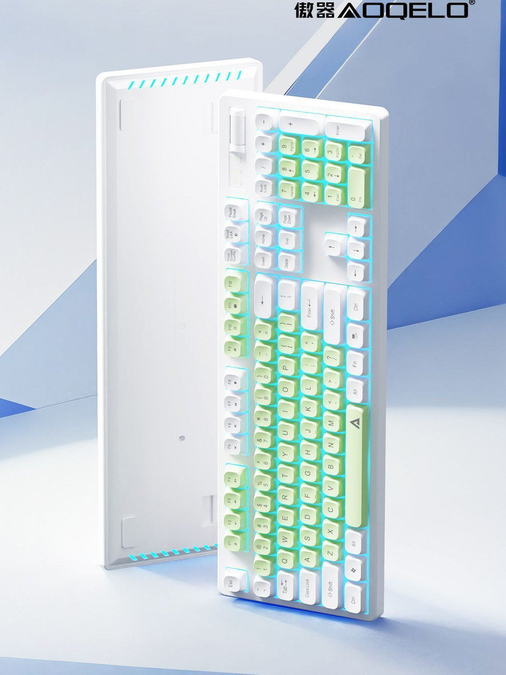 Aoqelo Ak104 Wired Luminous Keyboard 104-Key Membrane Keyboard 1Ms Ultra-Low Latency