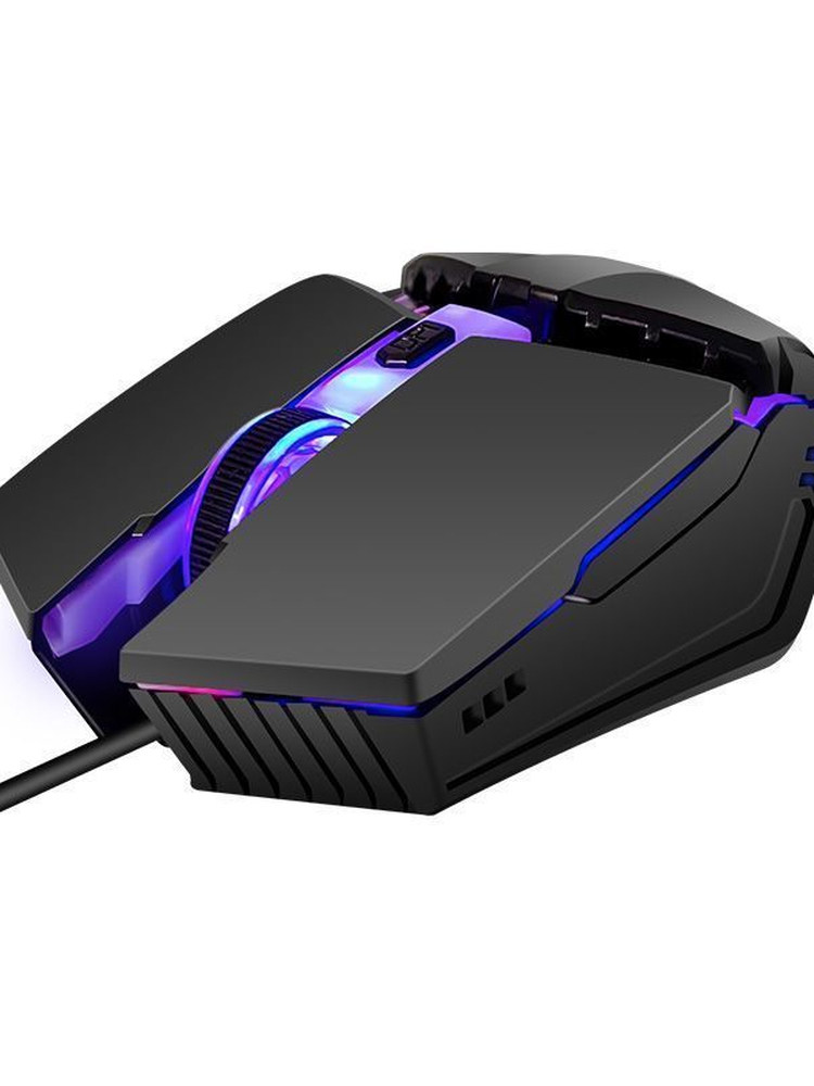 Professional E-Sports Gaming Business Office Mouse Wired Cool Light with Seven Colors, Precise Positioning, USB Interface, Universal