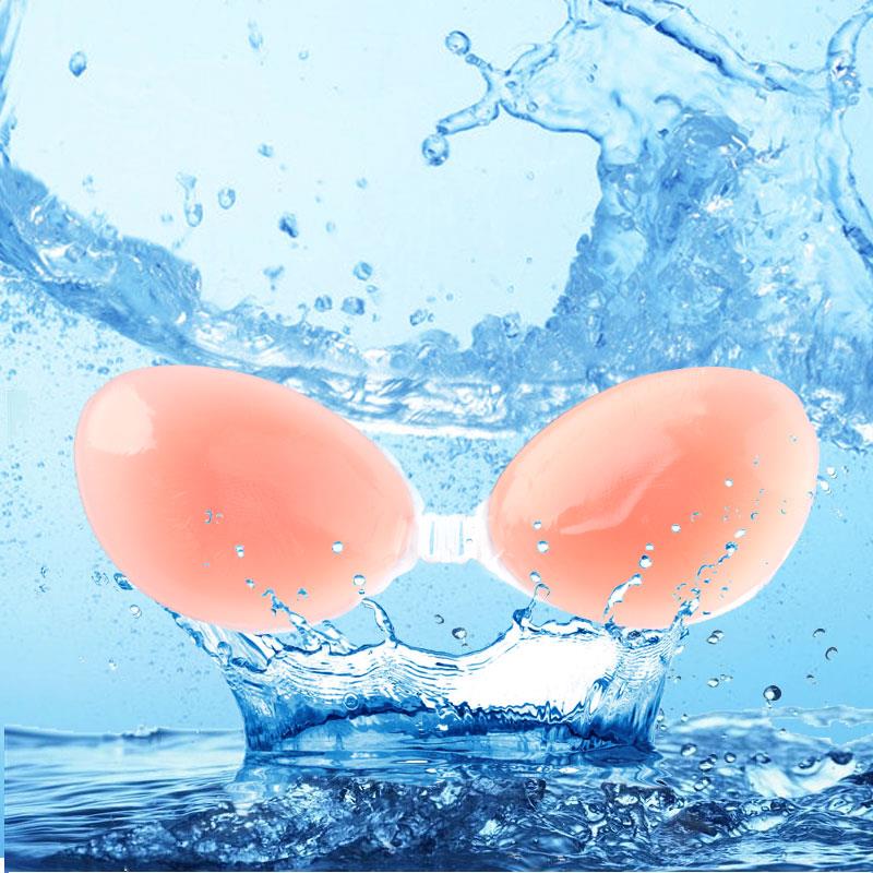 Bride New small breasts bra wearing wedding dress Thickened Exclusive Silicone Invisible Bra Stickup Underwear Poly-Cream Stick