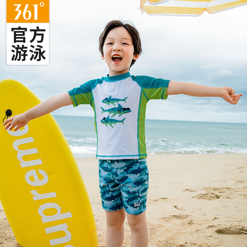 361 Kids Swimsuit Boys 2022 New Baby Swimsuit Suit Split Short Sleeves Kids Middle And Big Kids Swimsuits