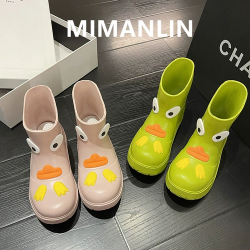 Модная обувь, нескользящие туфли, сапоги, городской стиль, популярно в интернете, средней длины