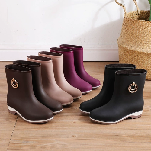 Модная обувь, нескользящие туфли, сапоги, средней длины