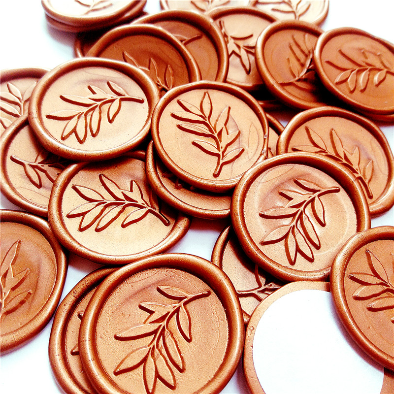 Plant leaf fire paint seal paste spot fire paint sticker fire paint wax wax label wedding wax sheet envelope seal sticker