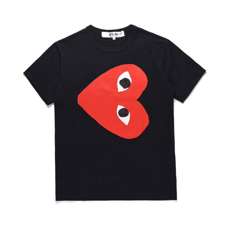 PLAY COMME des GARCONS Kawakubo Ling CDG round neck T-shirt men's and women's classic red heart short-sleeved summer