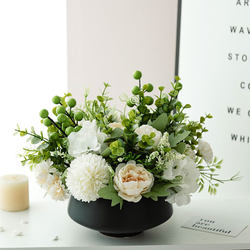 Nordic Modern Summer Fresh Artificial Flowers Fake Flower Bouquet Indoor Living Room Dining Table Decoration Ornaments Green Plants Potted Plants