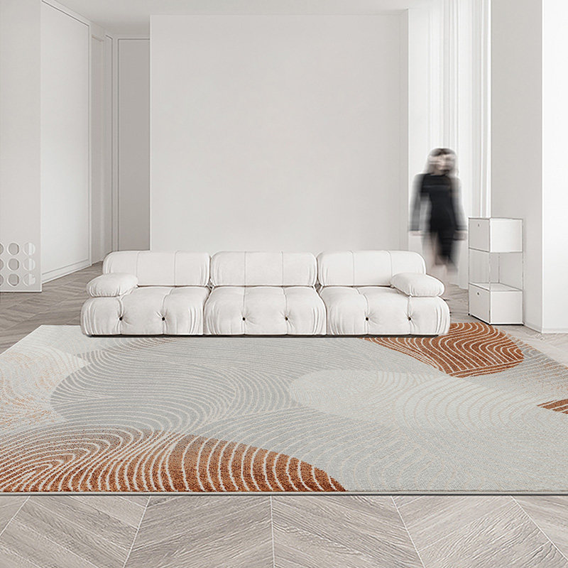 Modern minimalist coffee color abstract carpet living room minimalist light luxury sofa advanced bedroom floor mat is dirty and easy to care