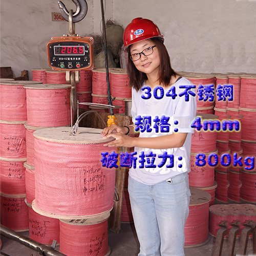 Stainless steel wire rope 4mm national standard 304 to send accessories multi-specification clothes drying rack wire rope