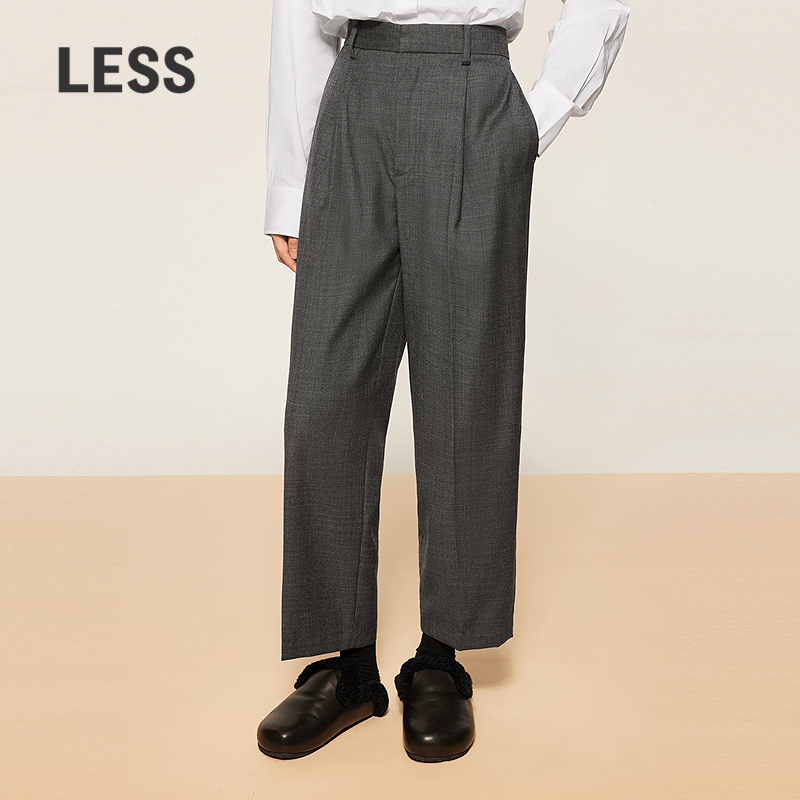 [Swift Series] Less Autumn Tapered Casual Fashion Nine-Point Pants Sheep Wool Tapered Pants Women 2O8E11530