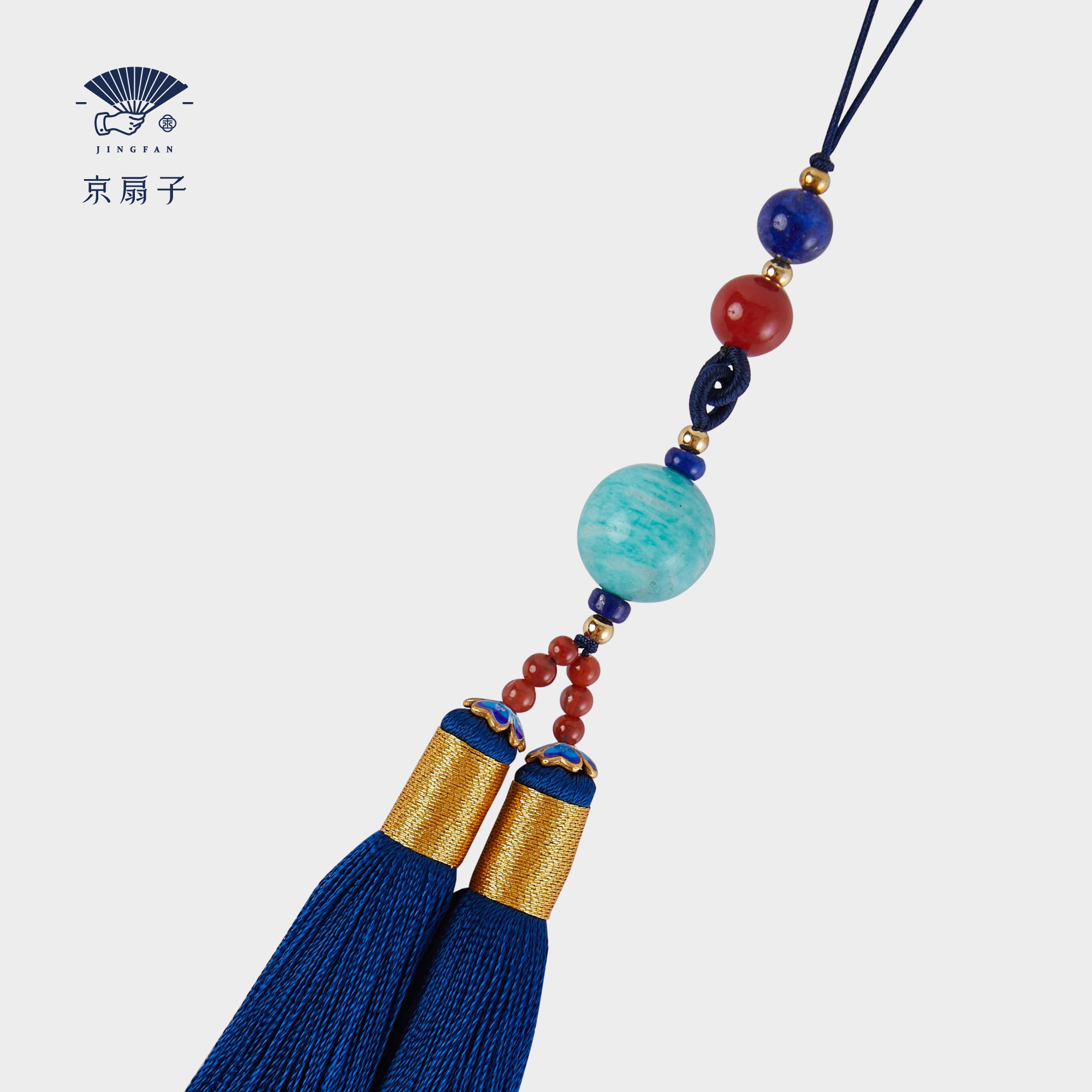 Beijing fan Tianhe stone transshipment fan spike fan accessories pendant hangar ancient fashion accessories custom fan