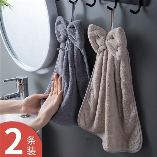 Liniment Pap Smear Fabric Red Wipe Hand Towel Hanging Cute South Korea Creative Makeup Room Kitchen Meddling in Hanging Towel