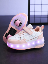 Flash Shoes Wheels Slip Boy Four Rounds Explosive Walking Shoes Students Stealth Skates Invisible Girl Shoes Children Shoes With Wheels