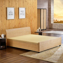 Tengfei rattan bed solid wood double bed 1 8m rattan art large bed rattan woven bed rattan woven double bed wedding large bed 1 5