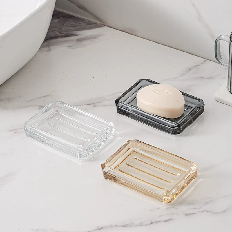 Glass soap holder, transparent drying rack, storage system, DIY