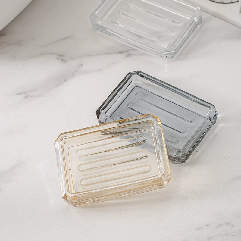 Glass soap holder, transparent drying rack, storage system, DIY