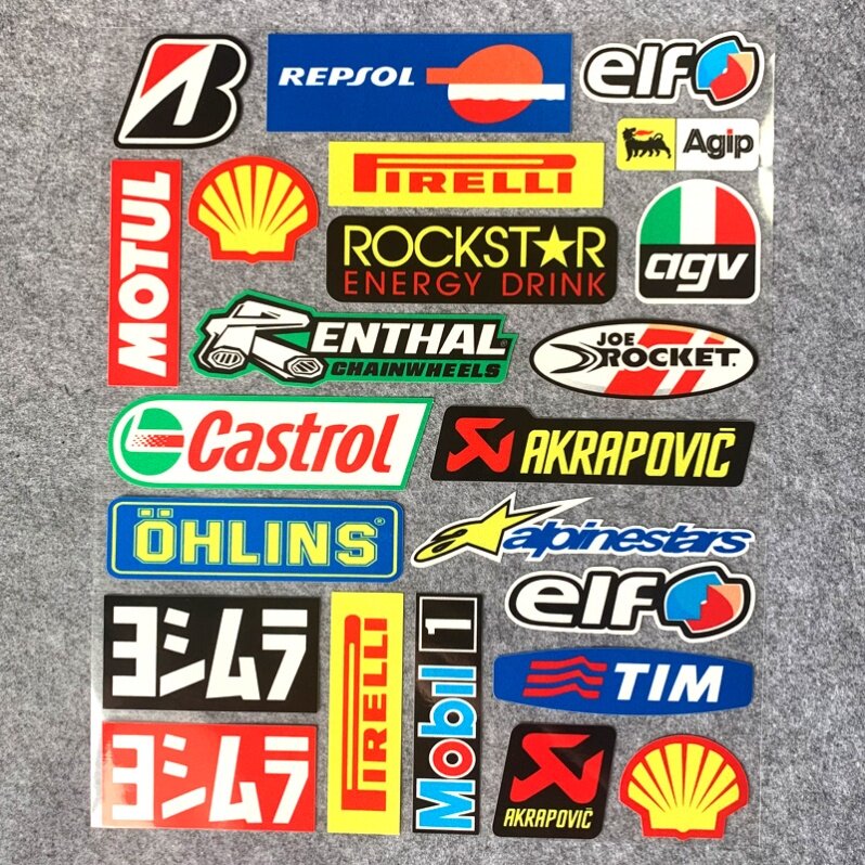 Electric Bike Sticker Locomotive Large Pattern Motion Waterproof Sunscreen Retrofit Tailbox Windshield Three Boxes Retro Tailpipe Edge Box