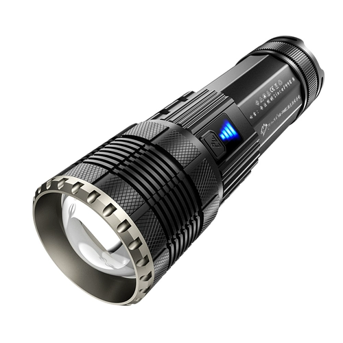 Супер яркий дорожный прочный фонарь с лазером, тактический прожектор