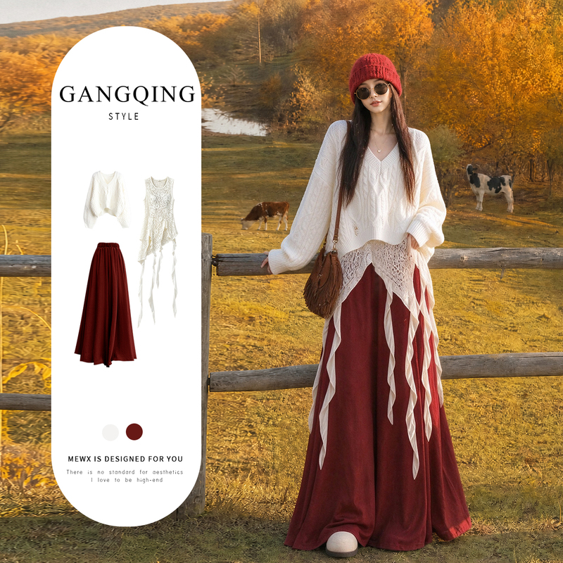 Trendy Red Dress for Travel in Autumn and Winter 2026, High-Fashion Style Dress Trendy Red Dress for Travel in Autumn and Winter 2026, High-Fashion Style Dress