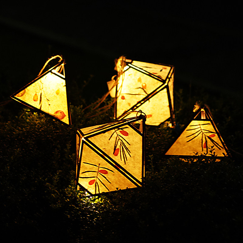 Creative Lantern Festival children hand-held antique lantern diy material bag Guofeng palace lantern hand-held photo props