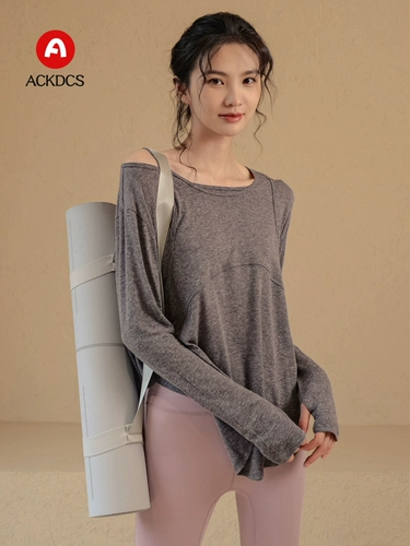 Спортивный лонгслив для йоги, быстросохнущая белая летняя футболка для спортзала, свободный крой, для бега