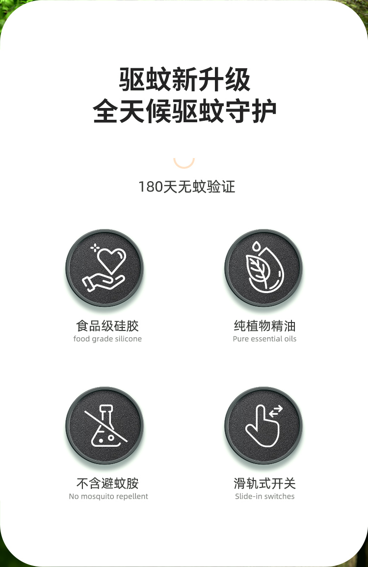 小米生态链  JORDAN&JUDY 佐敦朱迪 精油驱蚊手环 送5个驱蚊芯 图2