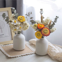 Small freshens blend of dried flowers bouquet natural real flower air-dried true floral tabletop furnishing Eugali daisy mix