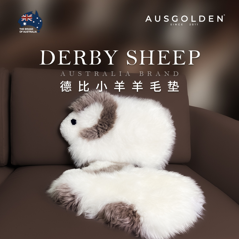 Ausgolden Australian Imported Cute Lamb Wool Cushion Blanket Chair Cushion Fur Integrated Non-Slip Sofa Cushion