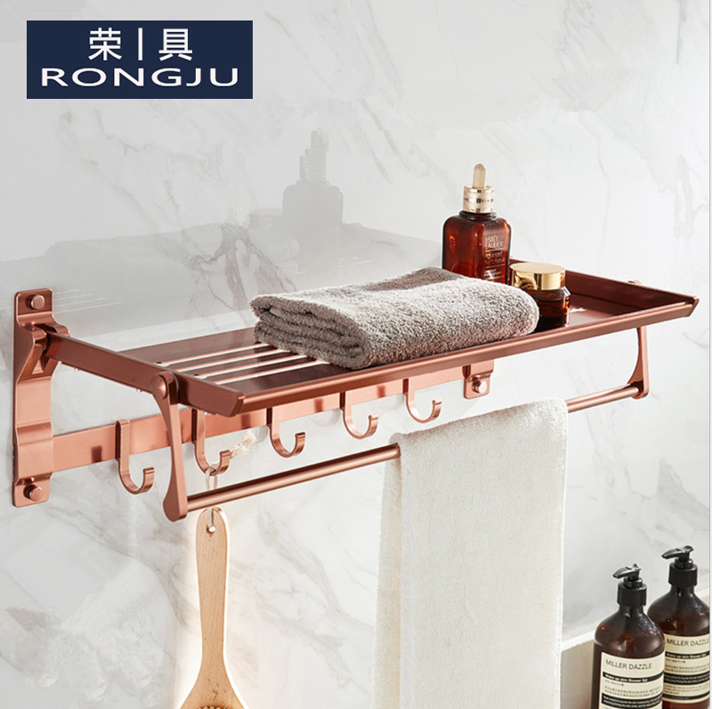 Makeup Room Shelf Wall-mounted Towel Belt Activity Hook Bathroom Hair Towel Rack Nordic Brief Creative Bath Towel Rack