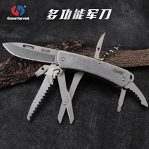  Hongfeng outdoor folding knife All-steel portable field survival manual folding knife multifunctional Swiss army knife portable knife