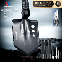  Hongfeng multi-function sapper shovel German outdoor folding Chinese military forklift truck shovel Military shovel Manganese steel shovel