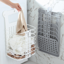 Dirty clothes basket foldable laundry basket storage basket for dirty clothes toilet wall hanging household bathroom artifact
