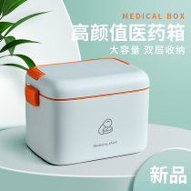Medicine box household large capacity household drug storage box small first aid kit portable emergency medical kit