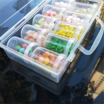 Large capacity sealed moisture-proof waterproof medicine box packaging medicine bottle portable travel portable plastic compartment medicine box set