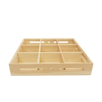 Appetizer box Jiugongge cypress solid wood creative hot pot restaurant flavor plate box Japanese sushi high-end dinner plate