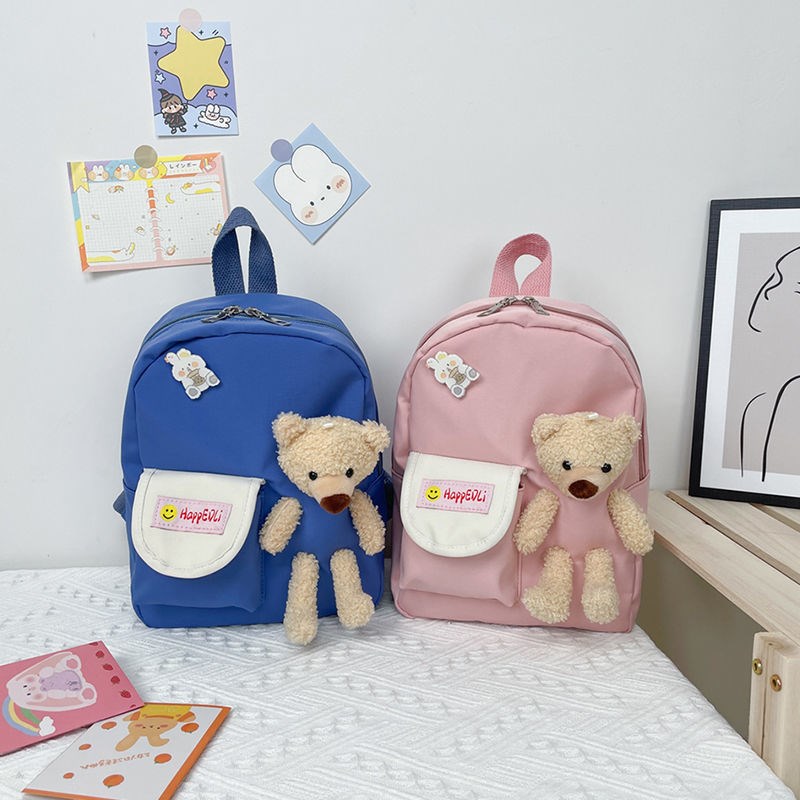 First-grade soft bookbag Han Edition Fashion Children Girls School School 1-2 Travel Both Shoulder Package Light