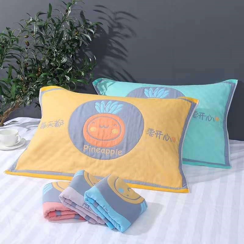 Advanced Pillow Towel Atmosphere Style New Middle Number Children Cotton Candy Color Cartona Pillow Towel Single Suction Sweat-Breathable Treasure