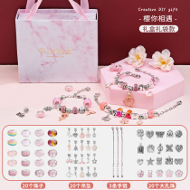 Training New Year 6 gift children year old handmade string bead Puzzle Toy Necklace Focused Diy Hand Chain Force Girls