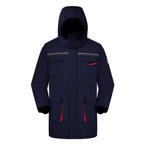 Зимний антистатический кислотно-щелочный хлопковый утепленный пуховик для работы, удерживающая тепло съемная куртка