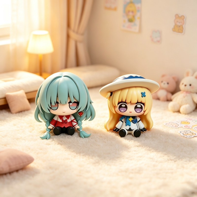 Q-Version Flolo Figure, Phoebe Game Merchandise, Phoebe Chuibi Trendy Toy Collectible Model Display Piece