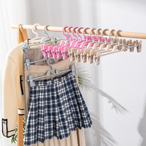 Trouser rack trouser clip home hanging pants dormitory storage artifact jk clothes hanger for drying underwear traceless strong skirt rack clip