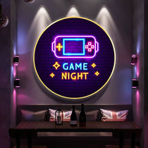 Electric race room led luminous decoration painting modern internet café Internet café handle games hall Electric play City hang painting