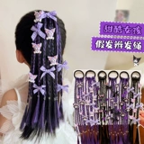 Детский парик Куроми, коса, резинка для волос, резинка для волос с высоким хвостом для девочек, милая и классная резинка для волос для маленькой девочки, повязка на голову