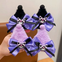 Черный+фиолетовый Curomi Hair Clip 2 пары