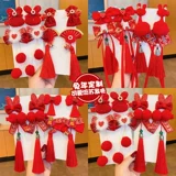 Детский аксессуар для волос, заколка для волос с кисточками, детские праздничнные шпильки для волос с бантиком, год кролика, китайский стиль