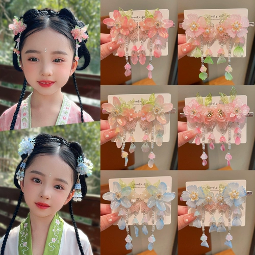 Ханьфу, детский аксессуар для волос, шпильки для волос с кисточками, китайская заколка для волос, аксессуары, китайский стиль